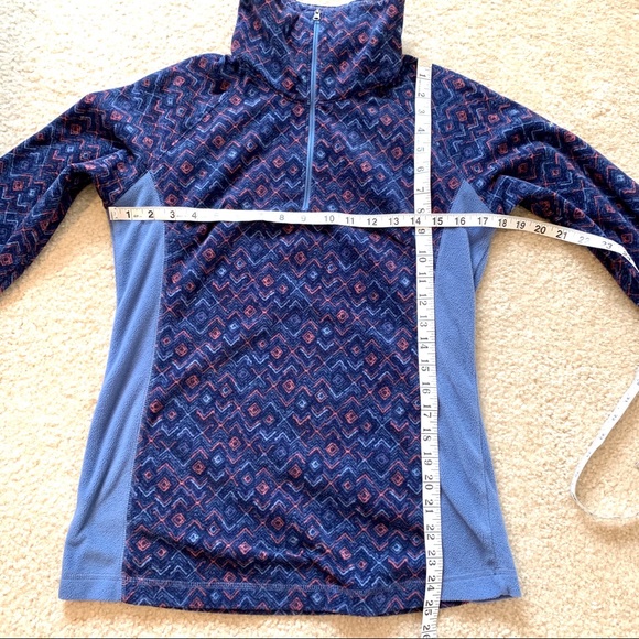 COLUMBIA 1/4 Zip Geometric Print Fleece—SZ. Med - Picture 13 of 14